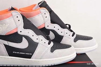 High Air - 555088-018 'Grey 1 - Jordan Crimson' Retro OG Jordan HighQuality 342 Air 1018